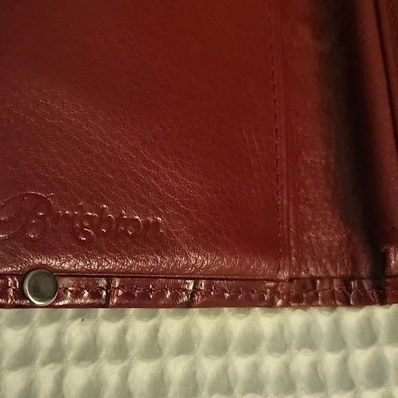 Brighton Burgundy Crocodile Pattern Wallet - Picture 2 of 2